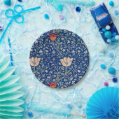William Morris Medway Blue Floral Papieren Bordje (Feest)