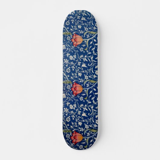 William Morris Medway Blue Floral Persoonlijk Skateboard (Voorkant)