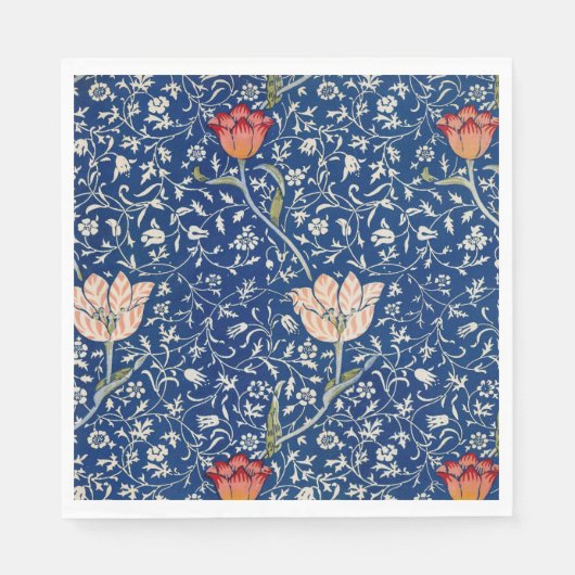 William Morris Medway Blue Floral Servet (Voorkant)