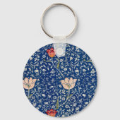 William Morris Medway Blue Floral Sleutelhanger (Achterkant)
