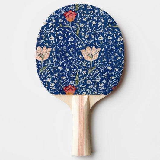 William Morris Medway Blue Floral Tafeltennisbatje (Voorkant)