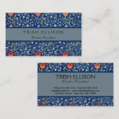 William Morris Medway Blue Floral Visitekaartje (Voorkant / Achterkant)