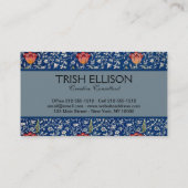 William Morris Medway Blue Floral Visitekaartje (Achterkant)