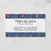 William Morris Medway Blue Floral Visitekaartje (Achterkant)