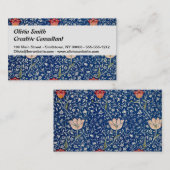 William Morris Medway Blue Floral Visitekaartje (Voorkant / Achterkant)