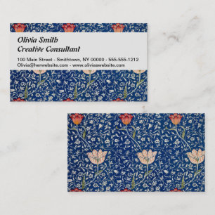 William Morris Medway Blue Floral Visitekaartje