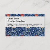 William Morris Medway Blue Floral Visitekaartje (Voorkant)