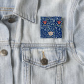 William Morris Medway-patroon Vierkante Button 5,1 Cm (In situ)
