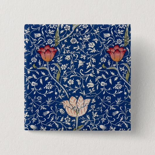 William Morris Medway-patroon Vierkante Button 5,1 Cm (Voorkant)