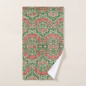 William Morris Michaelmas Daisy Flowers Pink Green Bad Handdoek (Handdoek)