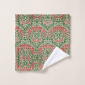 William Morris Michaelmas Daisy Flowers Pink Green Bad Handdoek (Wasdoekje)