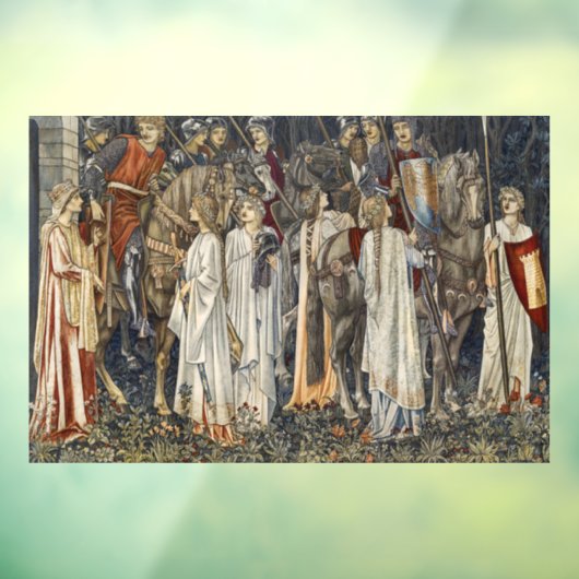 William Morris Middeleeuwse Ridders Tapijt Ontwerp Raamsticker (Vel 3)