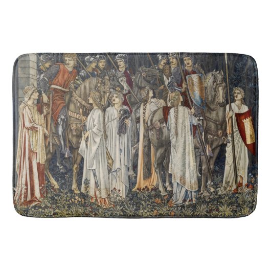 William Morris Middeleeuwse Ridders Tapijtontwerp Badmat (Voorkant)