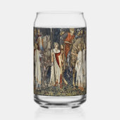 William Morris Middeleeuwse Ridders Tapijtontwerp Blikvorm Glas (Links)