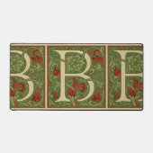 William Morris Monogram Letter B Bloemrijk Rood Gr Bureaumat (Voorkant)