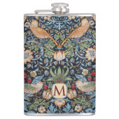 William Morris Monogram Strawberry Thief  Heupfles (Voorkant)