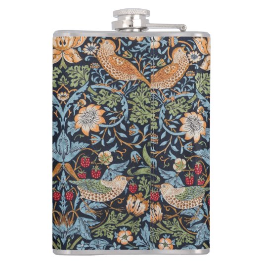 William Morris Monogram Strawberry Thief  Heupfles (Achterkant)