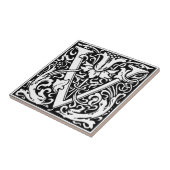 William Morris Monogrammed Letter V Tegeltje (Zijkant)