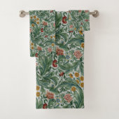 William Morris  Mooi Bloemen Patroon Bad Handdoek (Insitu)