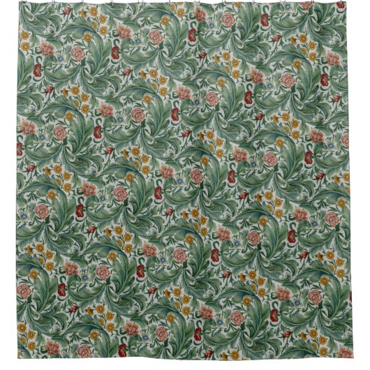William Morris  Mooi Bloemen Patroon Douchegordijn (Voorkant)
