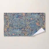 William Morris Mooi Bloemenpatroon Blauw Roze Bad Handdoek (Handdoek)