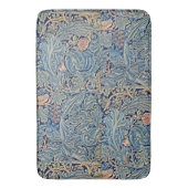 William Morris Mooi Bloemenpatroon Blauw Roze Badmat (Voorkant Verticaal)
