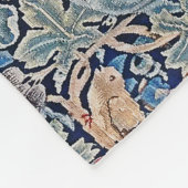 William Morris Mooi Bloemenpatroon Blauw Roze Fleece Deken (Hoek)