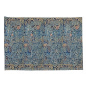 William Morris Mooi Bloemenpatroon Blauw Roze Kussensloop (Achterkant-Rechts)