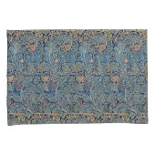 William Morris Mooi Bloemenpatroon Blauw Roze Kussensloop (Voorkant-Rechts)