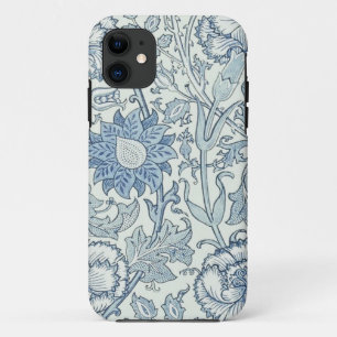 William Morris Mooi bloempatroon, blauw, roos Case-Mate iPhone Case