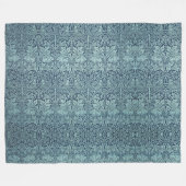  William Morris Mooie Blauwe Bloemen Fleece Deken (Voorkant (Horizontaal))