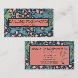 William Morris Mooie Floral Pink Lily Visitekaartje