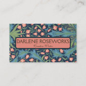 William Morris Mooie Floral Pink Lily Visitekaartje (Voorkant)