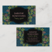 William Morris Mooie wijnstok patroon bessen Visitekaartje (Voorkant / Achterkant)