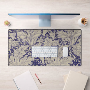 William Morris Muurbloem Patroon Antiek Blauw Bureaumat