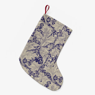 William Morris Muurbloem Patroon Antiek Blauw Kleine Kerstsok