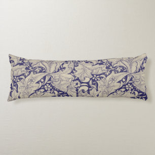 William Morris Muurbloem Patroon Antiek Blauw Lichaamskussen