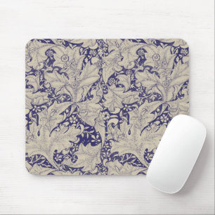 William Morris Muurbloem Patroon Antiek Blauw Muismat