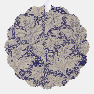 William Morris Muurbloem Patroon Antiek Blauw Ornament Kaart