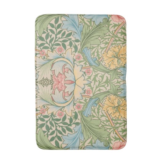 William Morris Myrtle Bloem Bloemen Botanisch Badmat (Voorkant Verticaal)