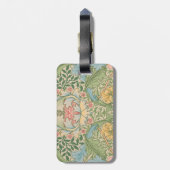 William Morris Myrtle Bloem Bloemen Botanisch Bagagelabel (Achterkant verticaal)