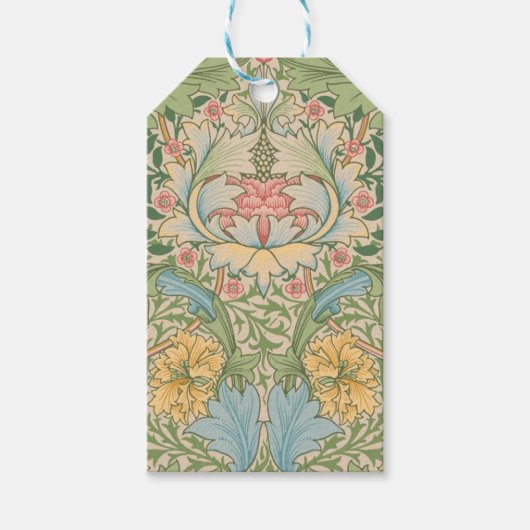William Morris Myrtle Bloem Bloemen Botanisch Cadeaulabel (Voorkant)