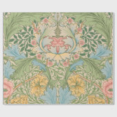 William Morris Myrtle Bloem Bloemen Botanisch Cadeaupapier (Vlak)
