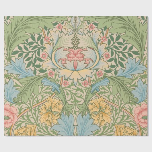 William Morris Myrtle Bloem Bloemen Botanisch Cadeaupapier (Vlak)