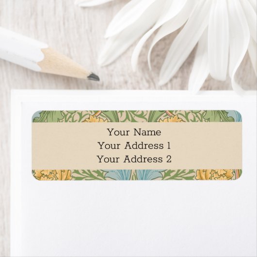 William Morris Myrtle Bloem Bloemen Botanisch Etiket (Insitu)