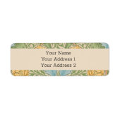 William Morris Myrtle Bloem Bloemen Botanisch Etiket (Voorkant)