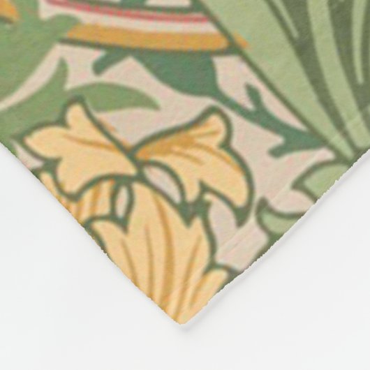 William Morris Myrtle Bloem Bloemen Botanisch Fleece Deken (Hoek)