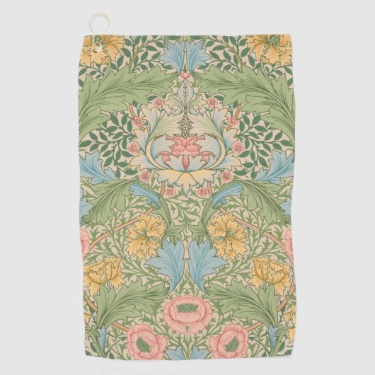 William Morris Myrtle Bloem Bloemen Botanisch Golfhanddoek (Voorkant)