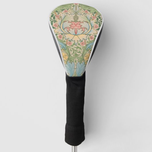 William Morris Myrtle Bloem Bloemen Botanisch Golfheadcover (Voorkant)
