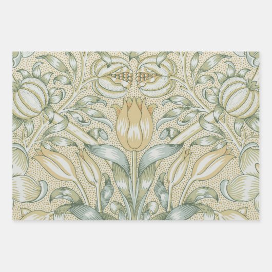 William Morris Myrtle Bloem Bloemen Botanisch Inpakpapier Vel (Voorkant 3)